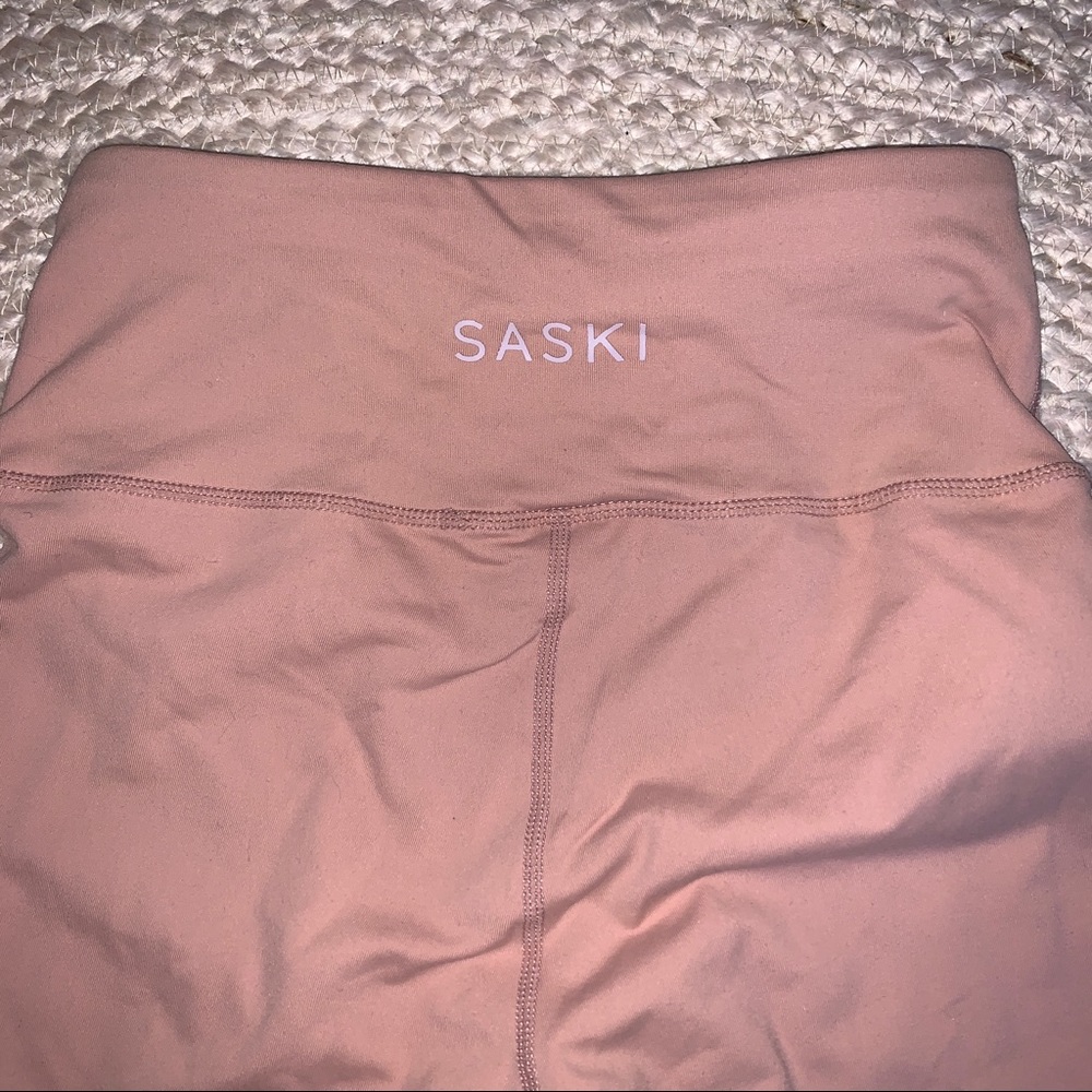 SASKI COLLECTION HIGH WAIST DUSTY PINK LEGGINGS